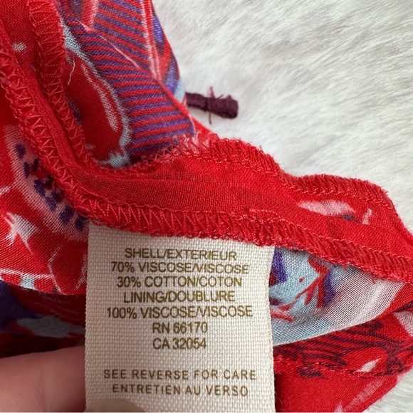 NWT Free People Red Combo Sheer Swim Cover Up - Picture 7 of 7